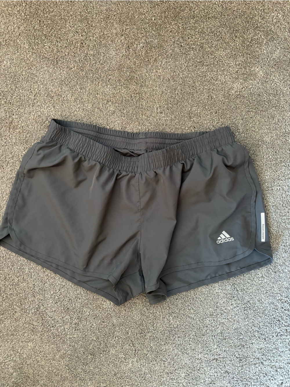 adidas Women's Dark Grey Running Shorts- L
